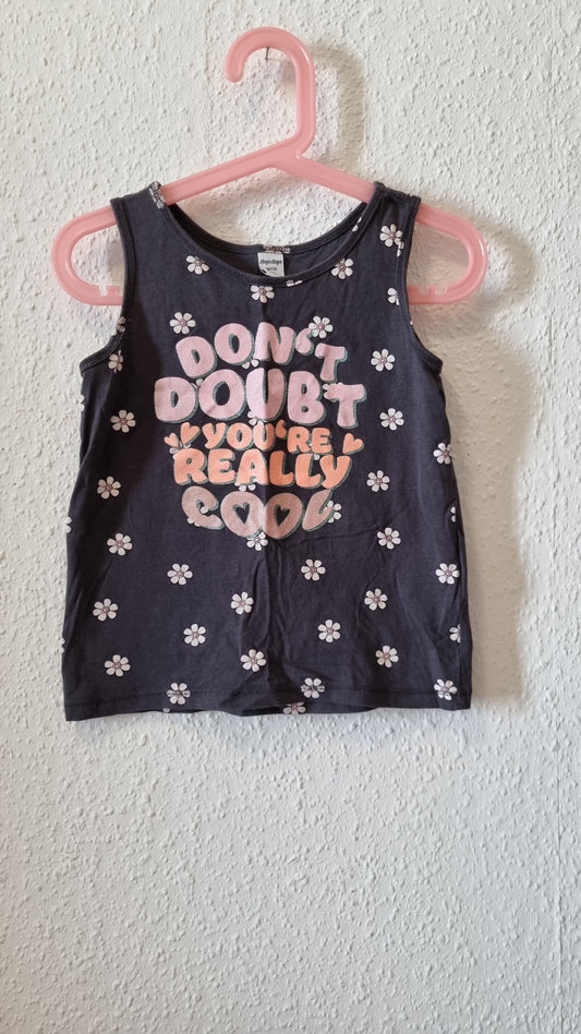 Mädchen Tank Top mit Glitzerschrift 110