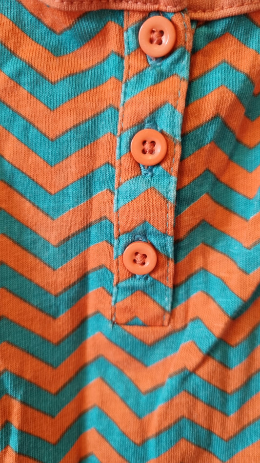 Träger Jumpsuit mit Flame Stitch 110