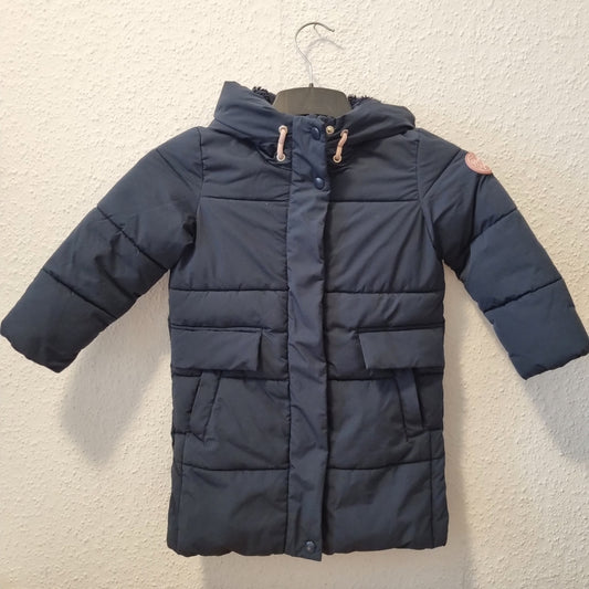 Grüner Anorak mit Fell Mütze 104