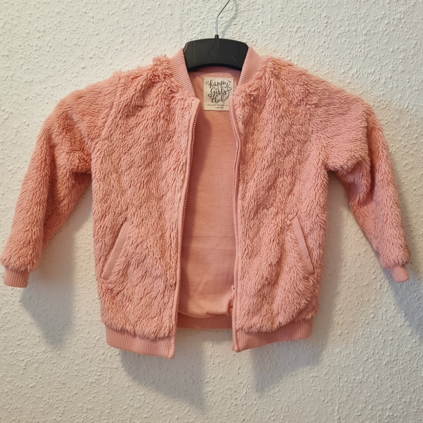 Teddyfelljacke in Rosa