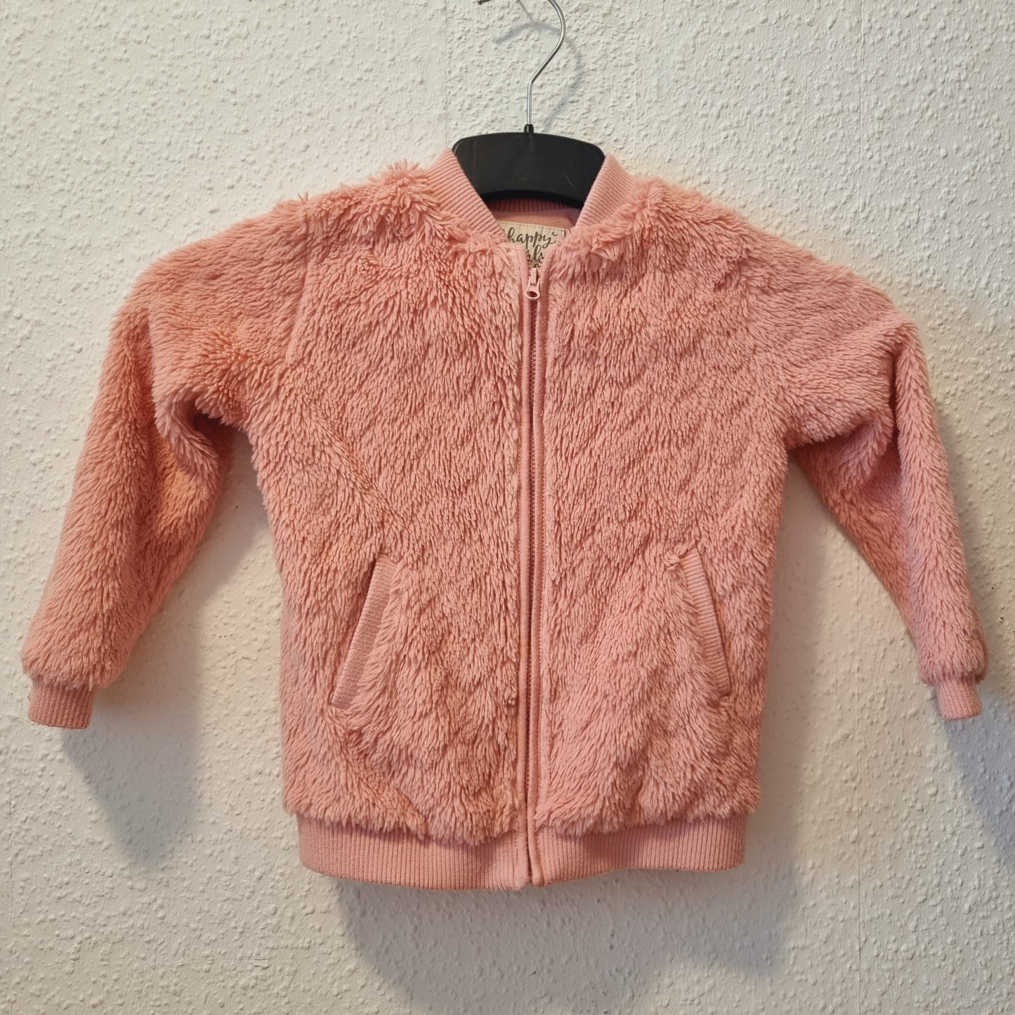Teddyfelljacke in Rosa