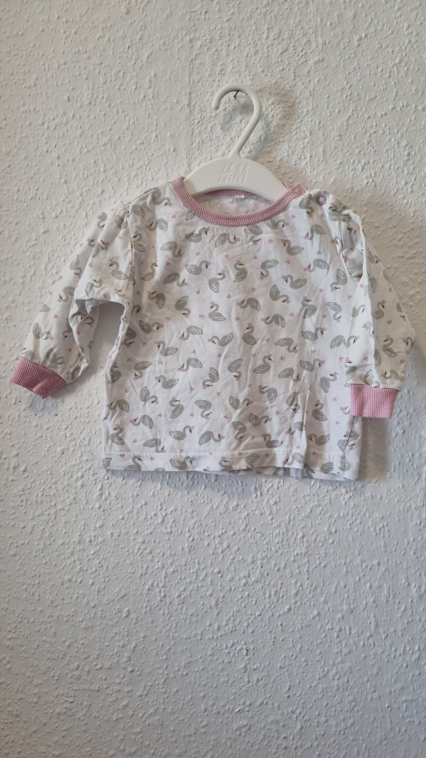 Langarm Schwanenshirt 74