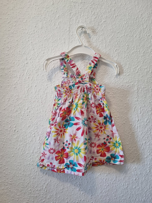 Blumiges Trägerkleid 98/104