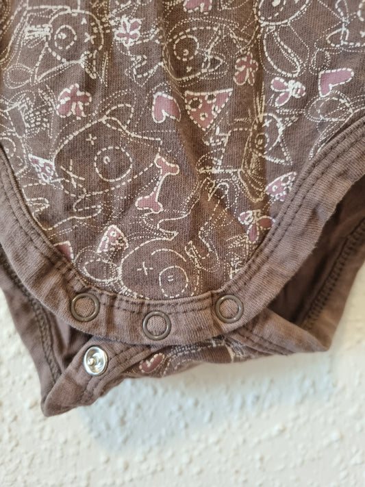 Langarmbody in Braun 86
