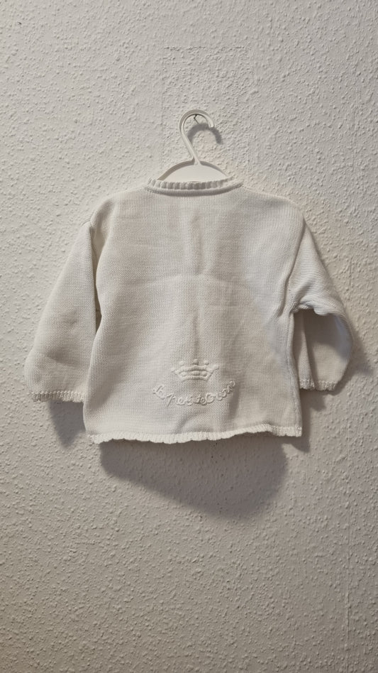 Weiße Strickjacke 18 Monate