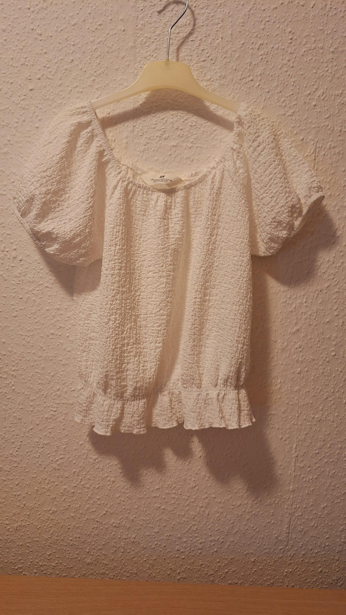 Off Shoulder Shirt Weiß