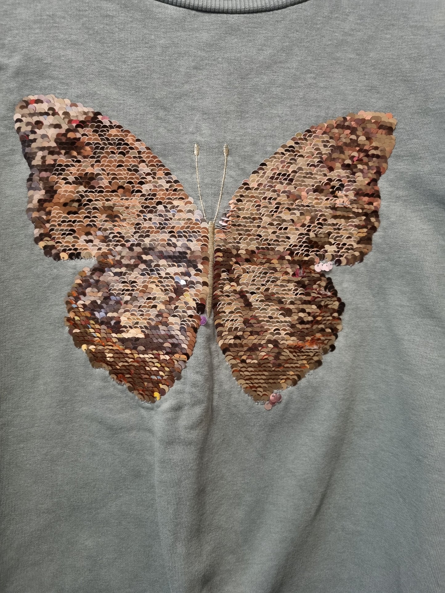 Pullover mit Paillletten Schmetterling 134/140