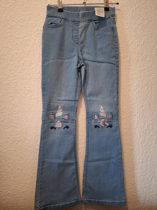 Jeans Schlaghose Einhorn 140