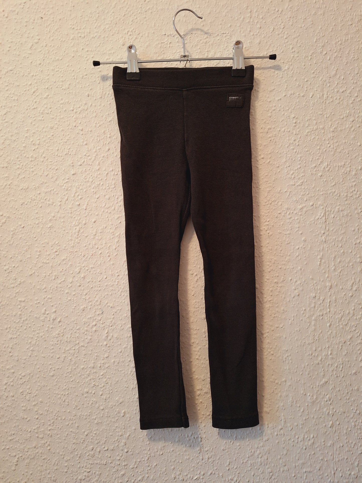 Legging Schwarz Feinripp 110