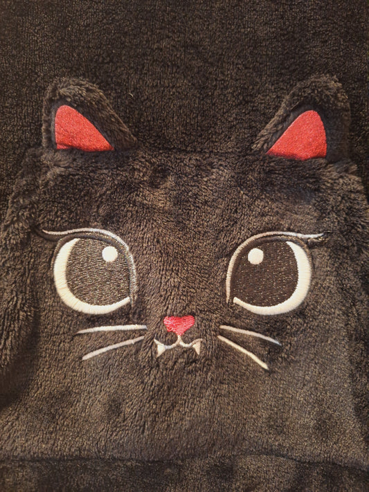 Flauschiger Hoodie in Schwarz 122/128