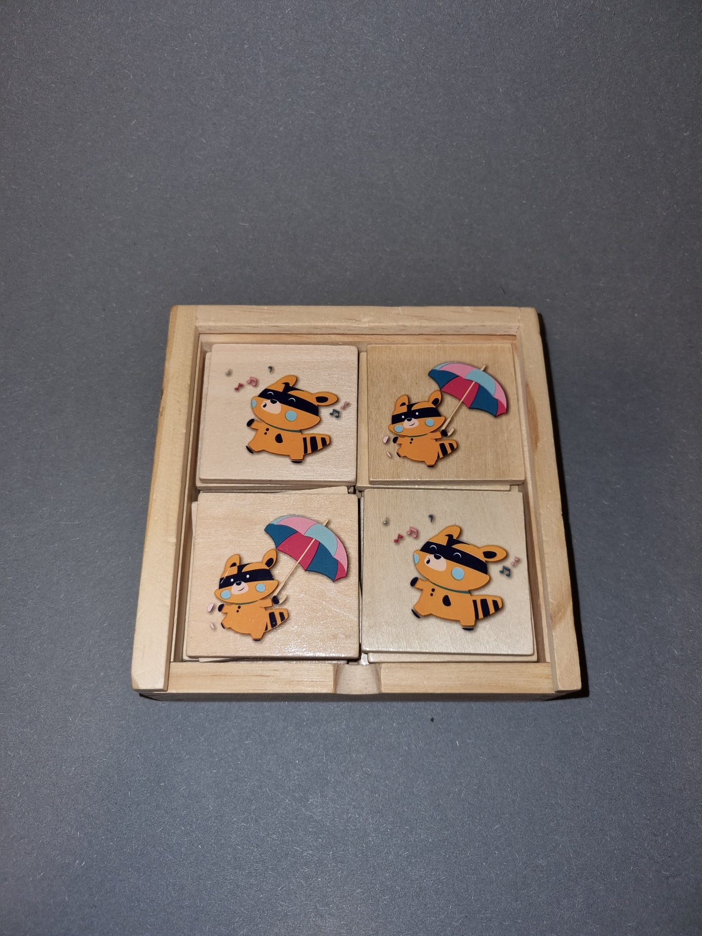 Holz Memory mit Waldtieren
