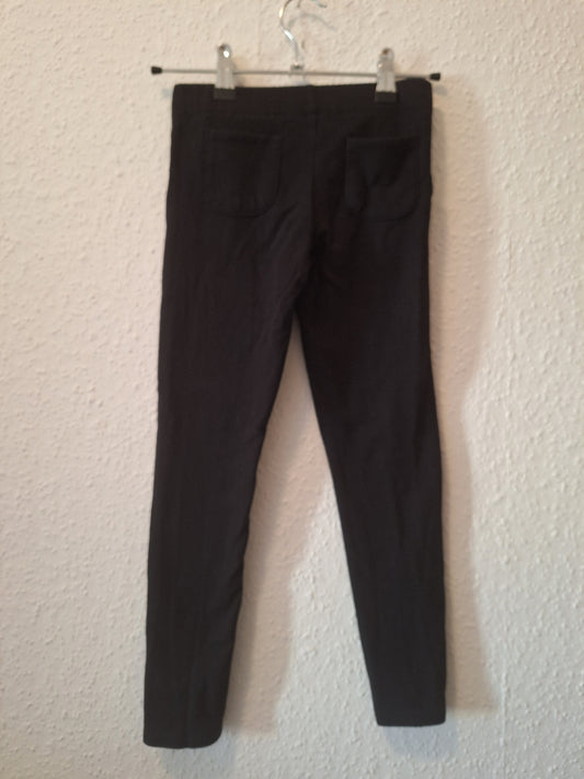 Leicht gefütterte Stoffhose Schwarz 128