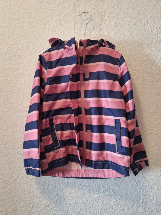 Regenjacke mit Kapuze gestreift 110/116