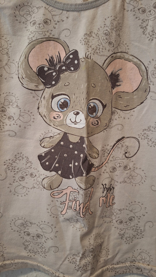 Unterhemd mit süßer Maus 110/116