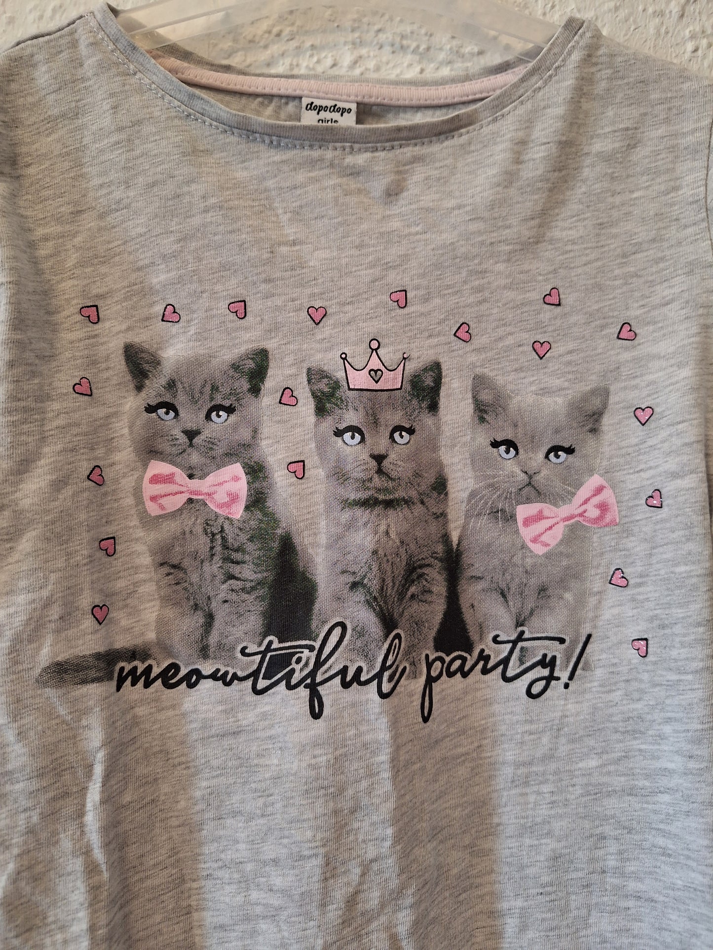 Sweatshirt Grau mit Katzen 122