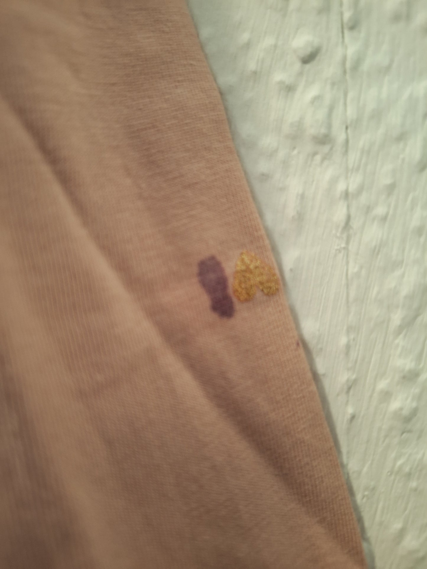 Kleid Altrosa mit goldenen glitzer Herzchen 110/116