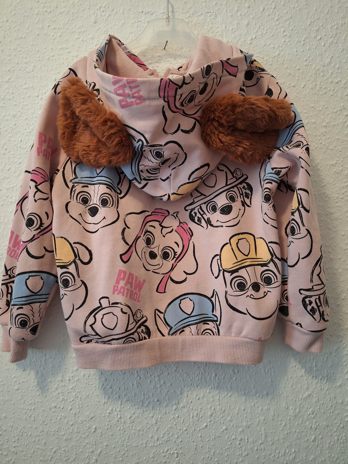 Kapuzenjacke rosa mit Paw Patrol 110/116