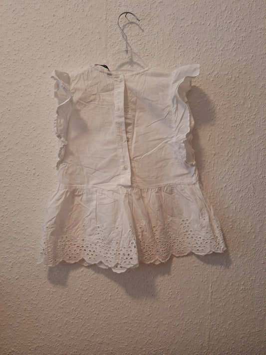 Chiffon Bluse Weiß 128