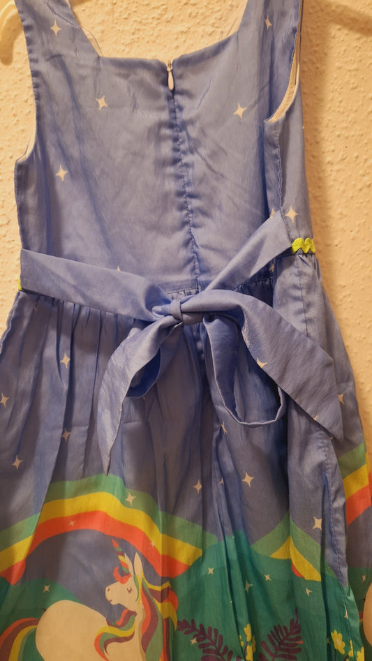 Blaues Einhornkleid 128