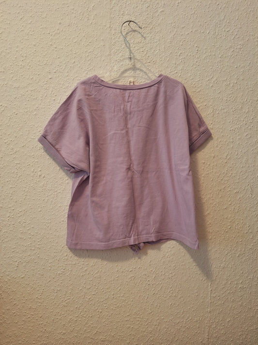 T-Shirt Lila mit Knoten 128/134