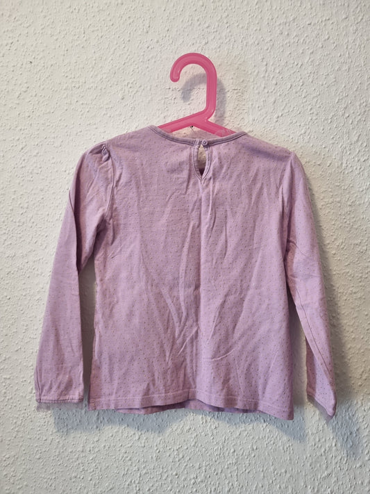 Sweatshirt C&A Violett mit Aufschrift 110