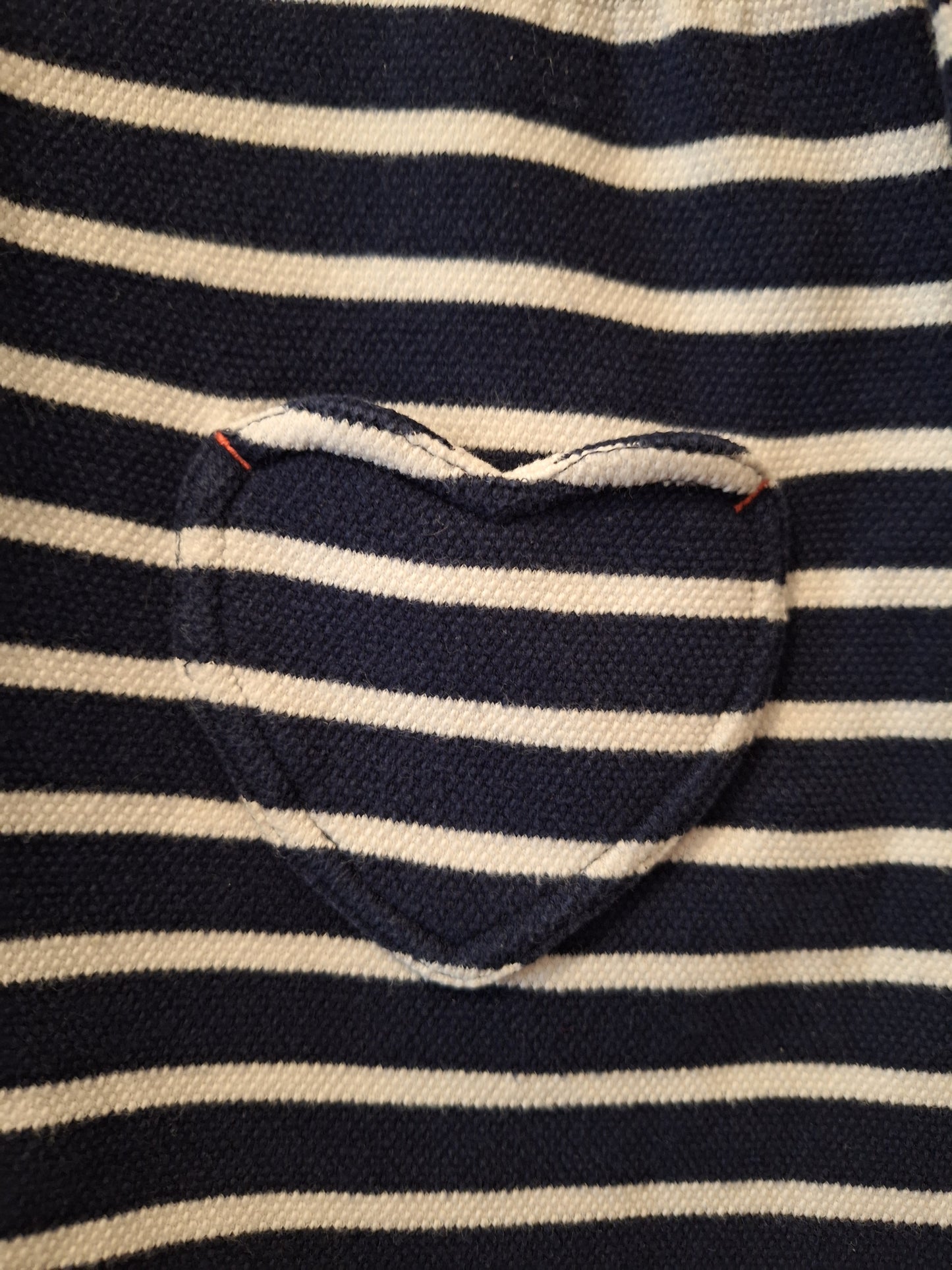 Strickkleid blau-weiß gestreift 116