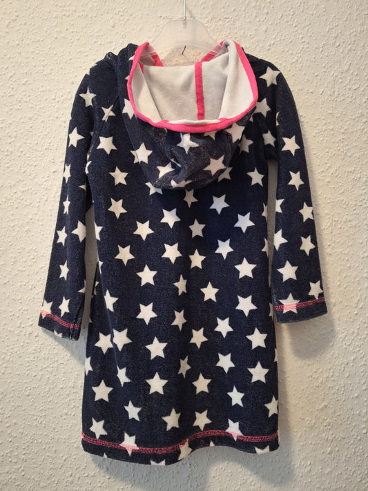 Badeüberzug aus Frottee dunkelblau mit Sternen 98/104