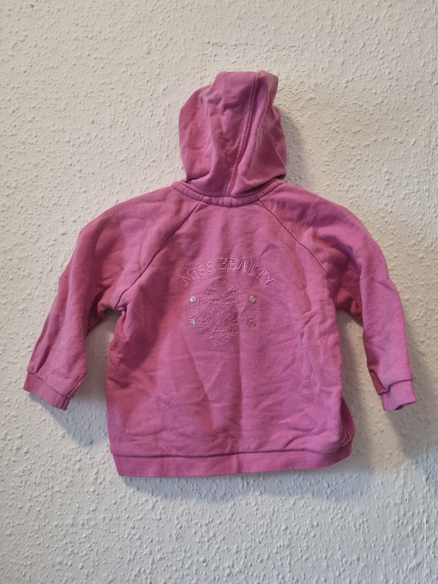 Rosa Hoodie mit Kaputze 74