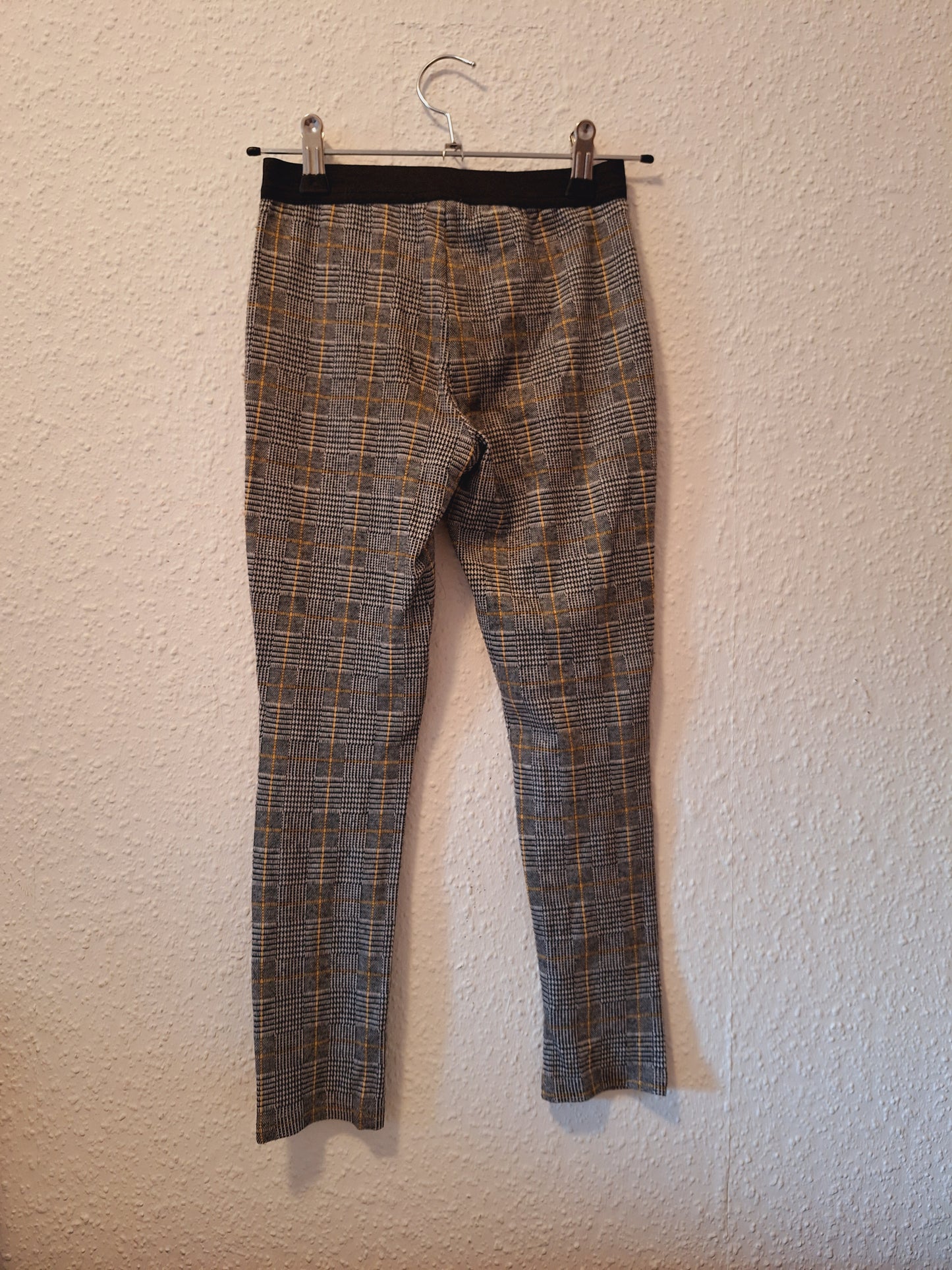 Grau karierte Legging