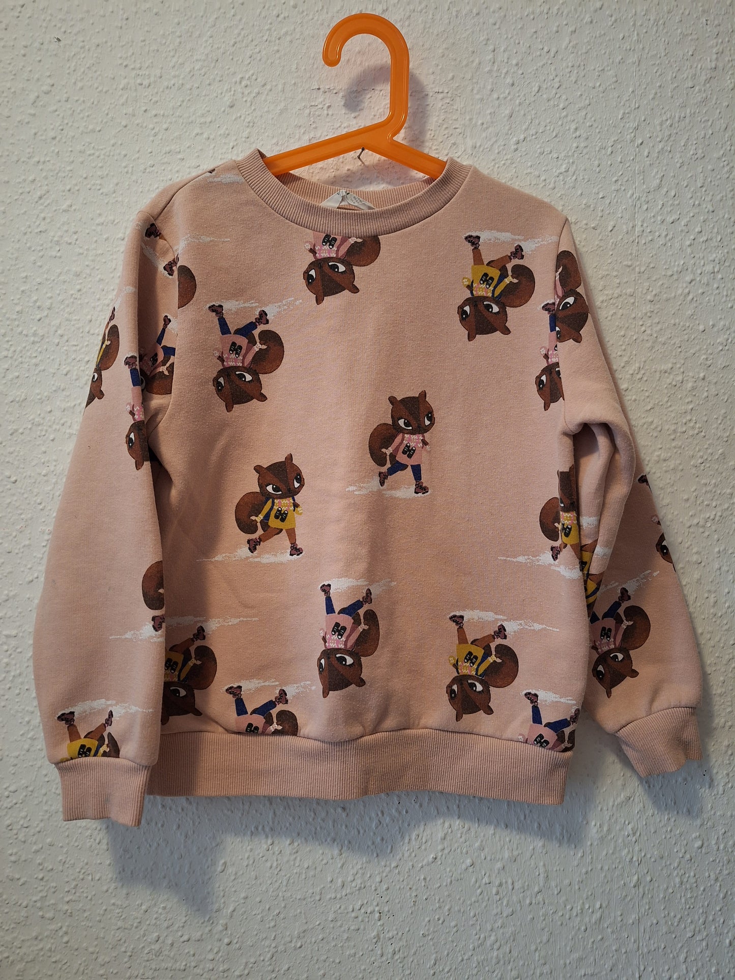 Pullover beige mit Eichhörnchen 122/128