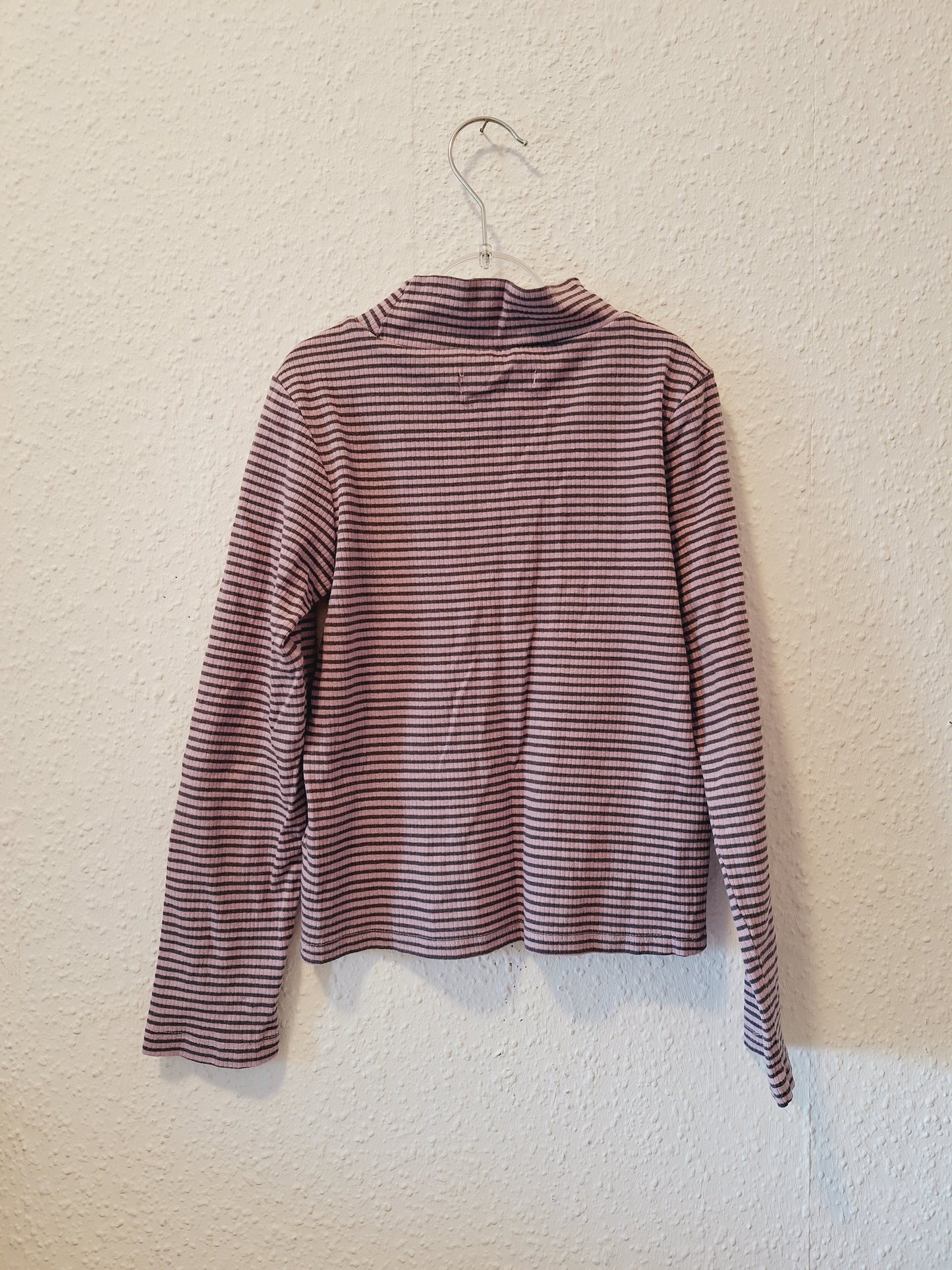 Sweatshirt gestreift in lila schwarz 140