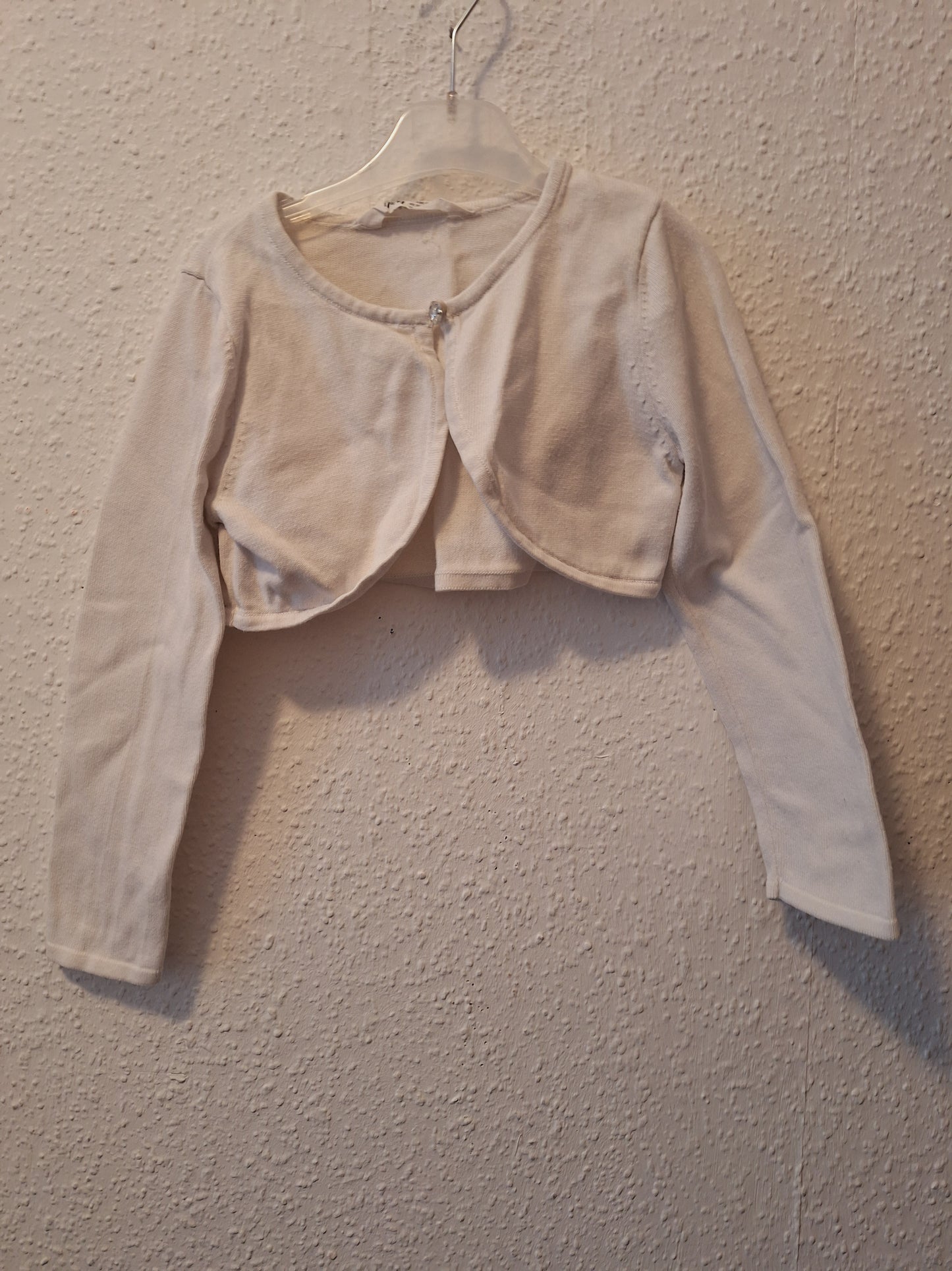 Langarm Bolero in Weiß 110/116