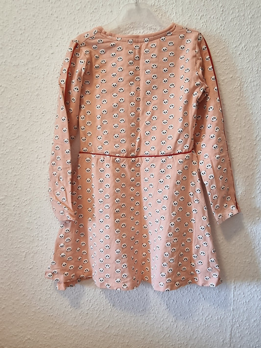Apricot Langarmkleid mit Bären 116/122