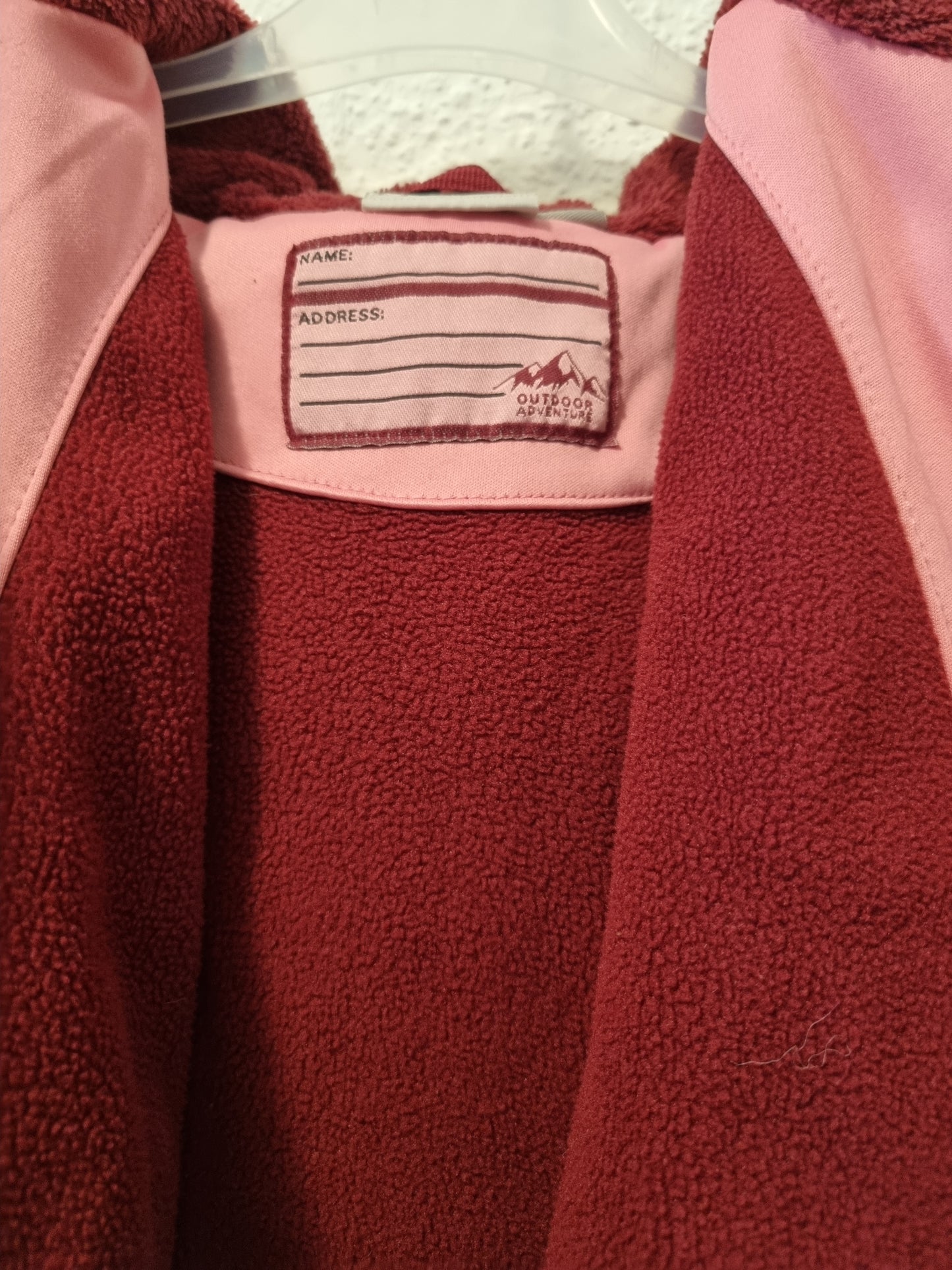 Gefütterte Steppjacke Pink mit Mütze 110/116