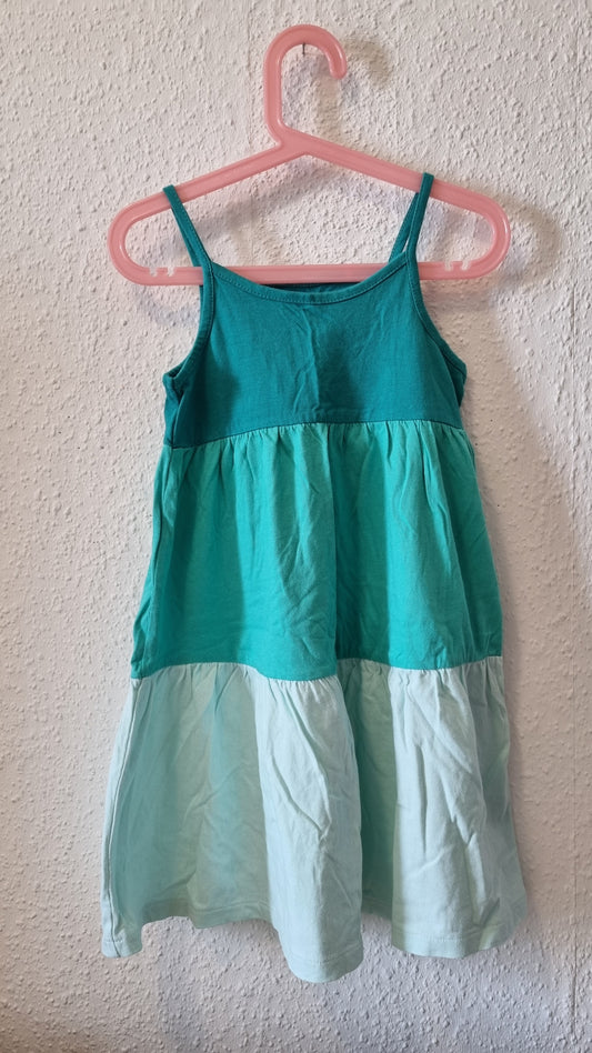 Tricolor Trägerkleid