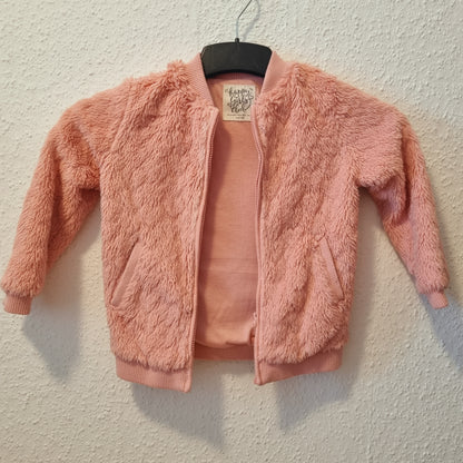 Teddyfelljacke in Rosa