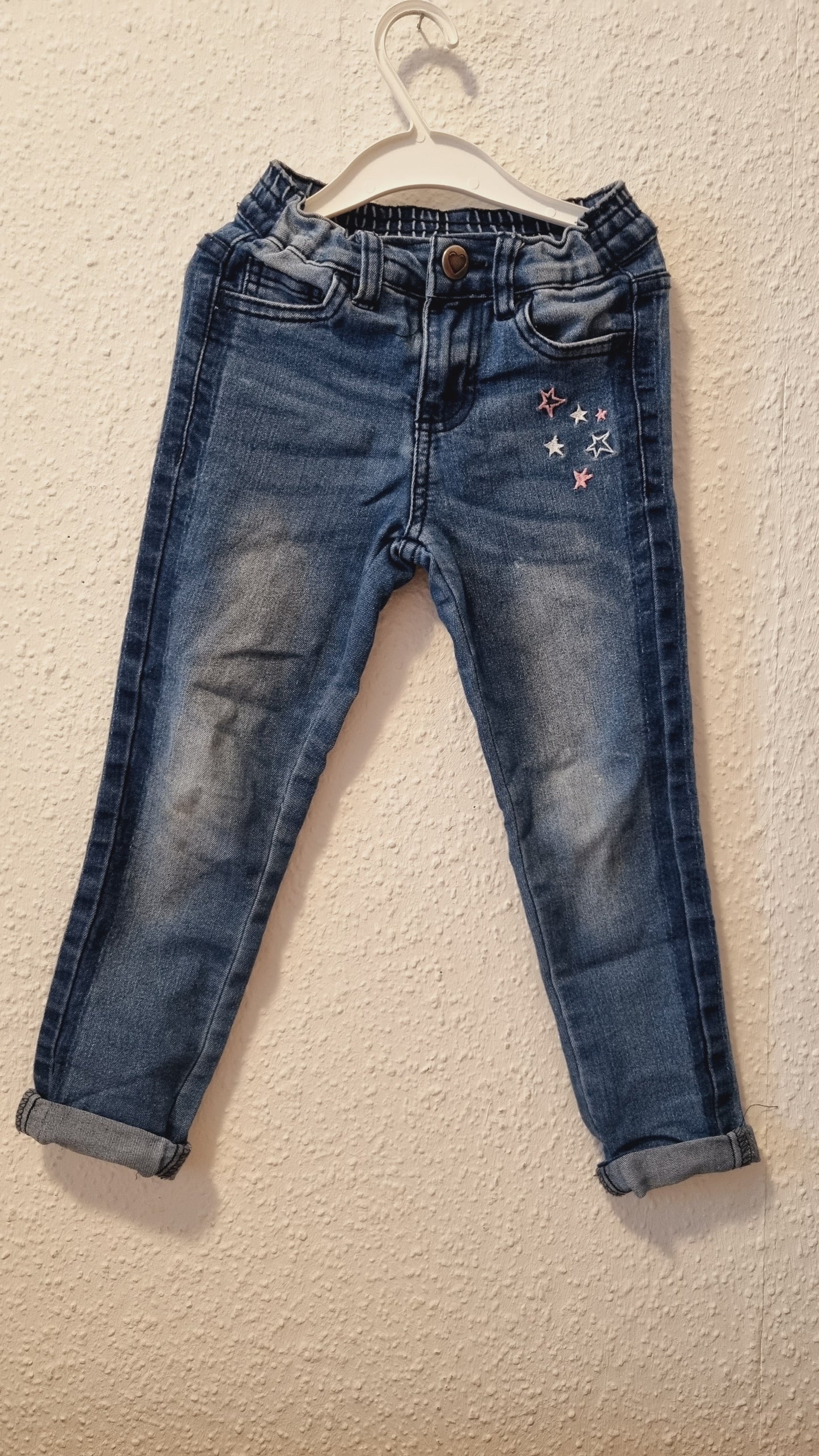 Stylische Jeanshose mit Sternstickerei