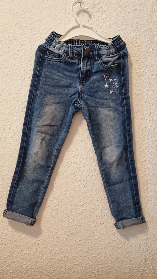 Stylische Jeanshose mit Sternstickerei
