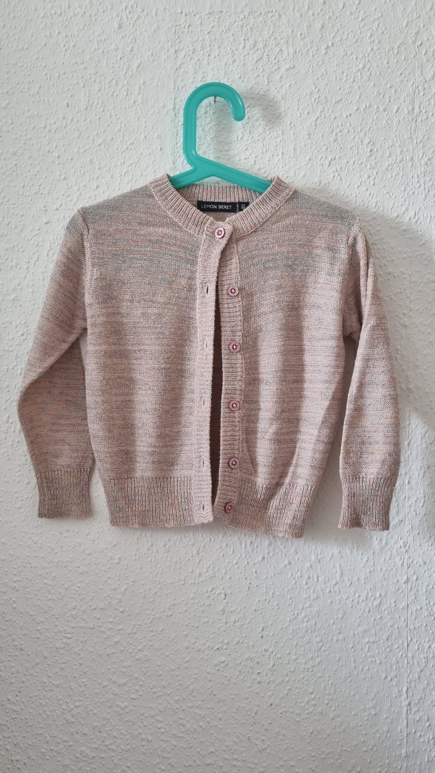 Glitzernde Strickjacke in Beige