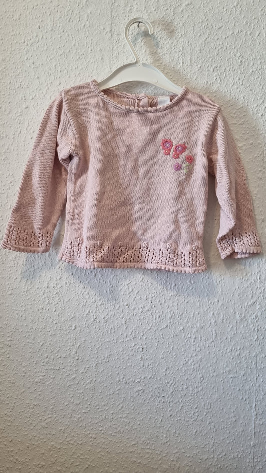Häkelpulli in zart Rosa