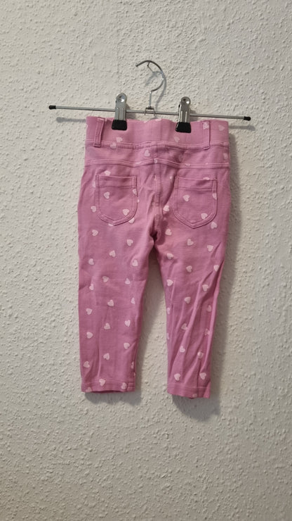 Stoffhose mit Herzen 80