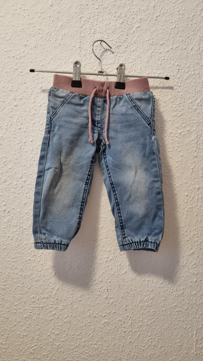 Jeansjeggings mit Cordbund