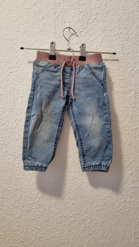 Jeansjeggings mit Cordbund