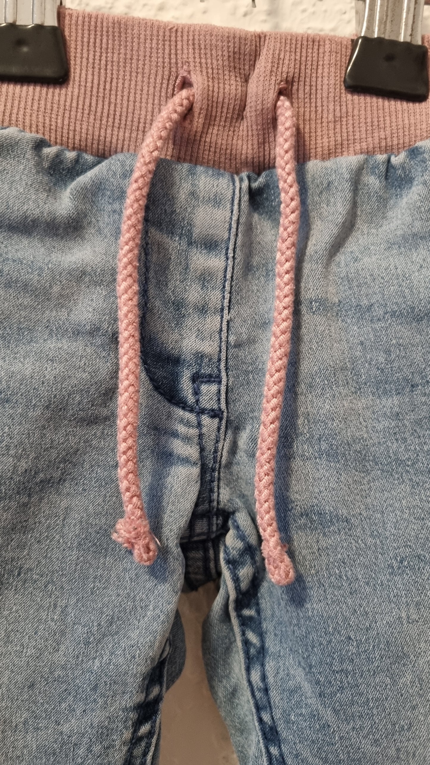 Jeansjeggings mit Cordbund