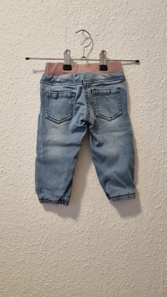 Jeansjeggings mit Cordbund