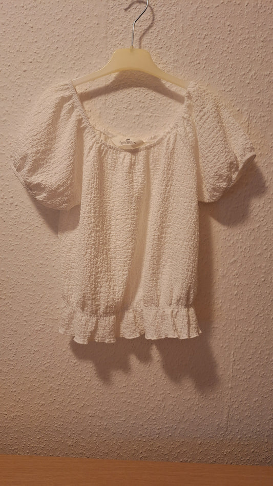 Off Shoulder Shirt Weiß