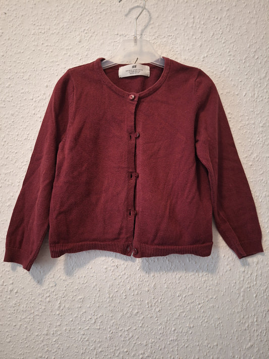 Strickjacke Bordeaux Rot 98/104