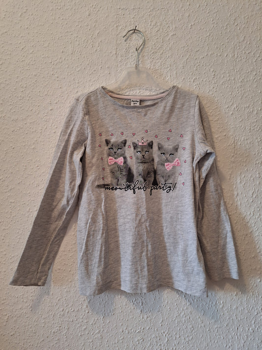 Sweatshirt Grau mit Katzen 122