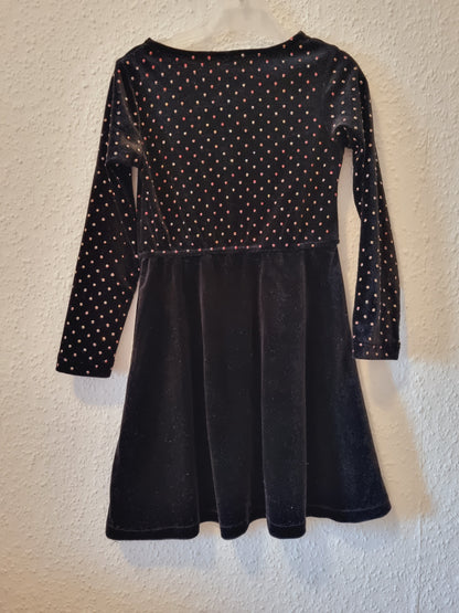 Festlisches schwarzes Samtkleid 116
