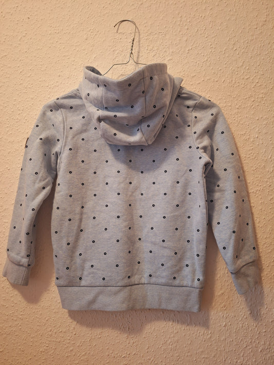 Hellblauer Hoodie mit Blümchen 122